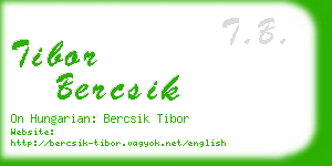 tibor bercsik business card